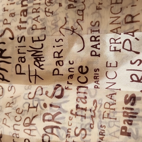 PARIS France silk scarves one brown & cream, one rose & white 39.5" sq. - Picture 13 of 13